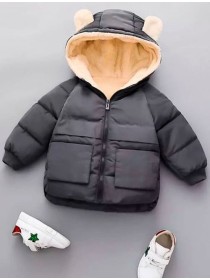 Графитовая курточка для дитини з вушками Мишка